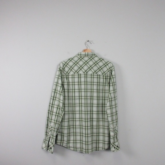 Stio Flannel Pearl Snap Button Down Shirt Men M Green Plaid Western 330 - Picture 2 of 10